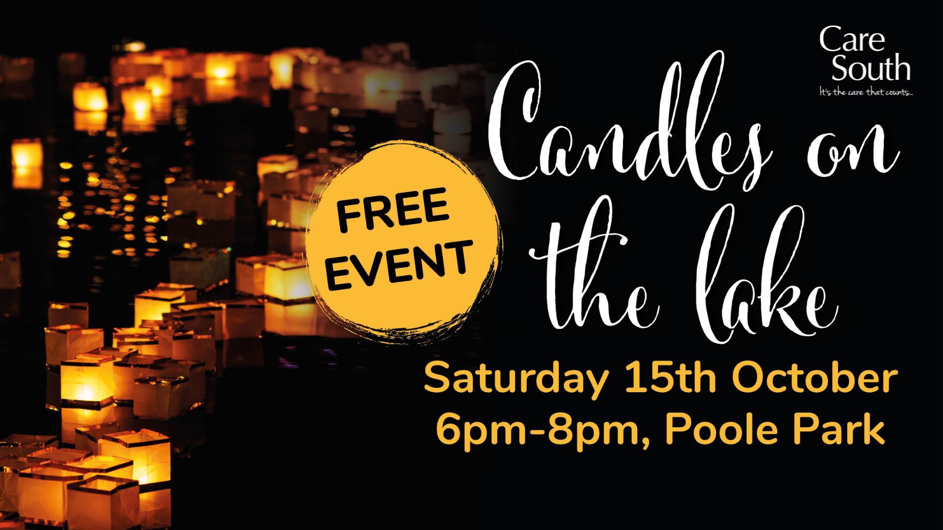 Candles on the Lake at Poole Park morebus